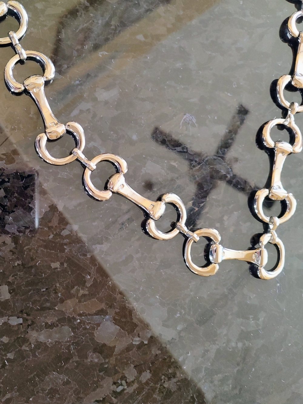 Silver Horsebit-Link Women's Fashion Belt - Picture 7 of 12